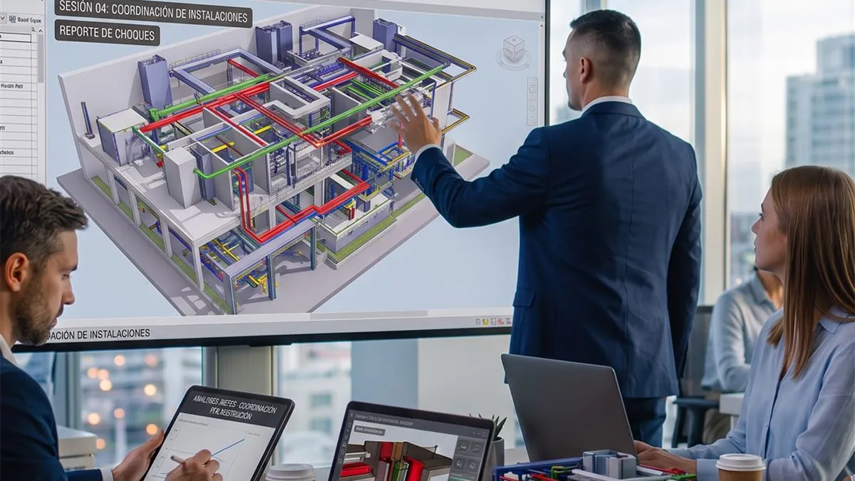 Sesión de formación BIM aplicada sobre un modelo federado.